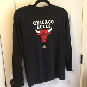 Adidas Chicago Bulls Black Crew Neck Shirt Size Small Men’s